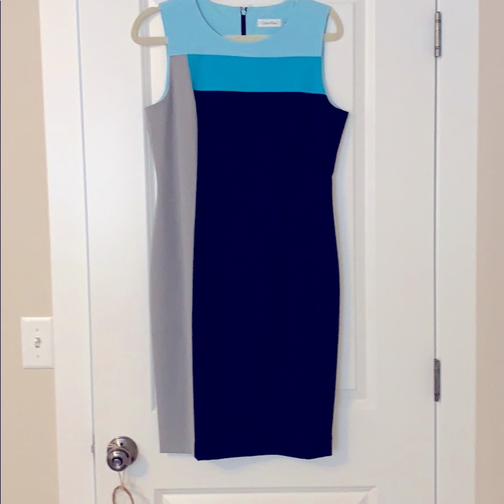 Calvin Klein Color Block Sheath Dress